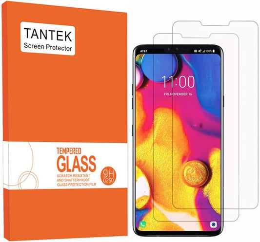 TANTEK Screen Protector for LG V40 Thinq,6.4-Inch,Tempered Glass Film,Ultra Clear, 2-Pack  TANTEK   