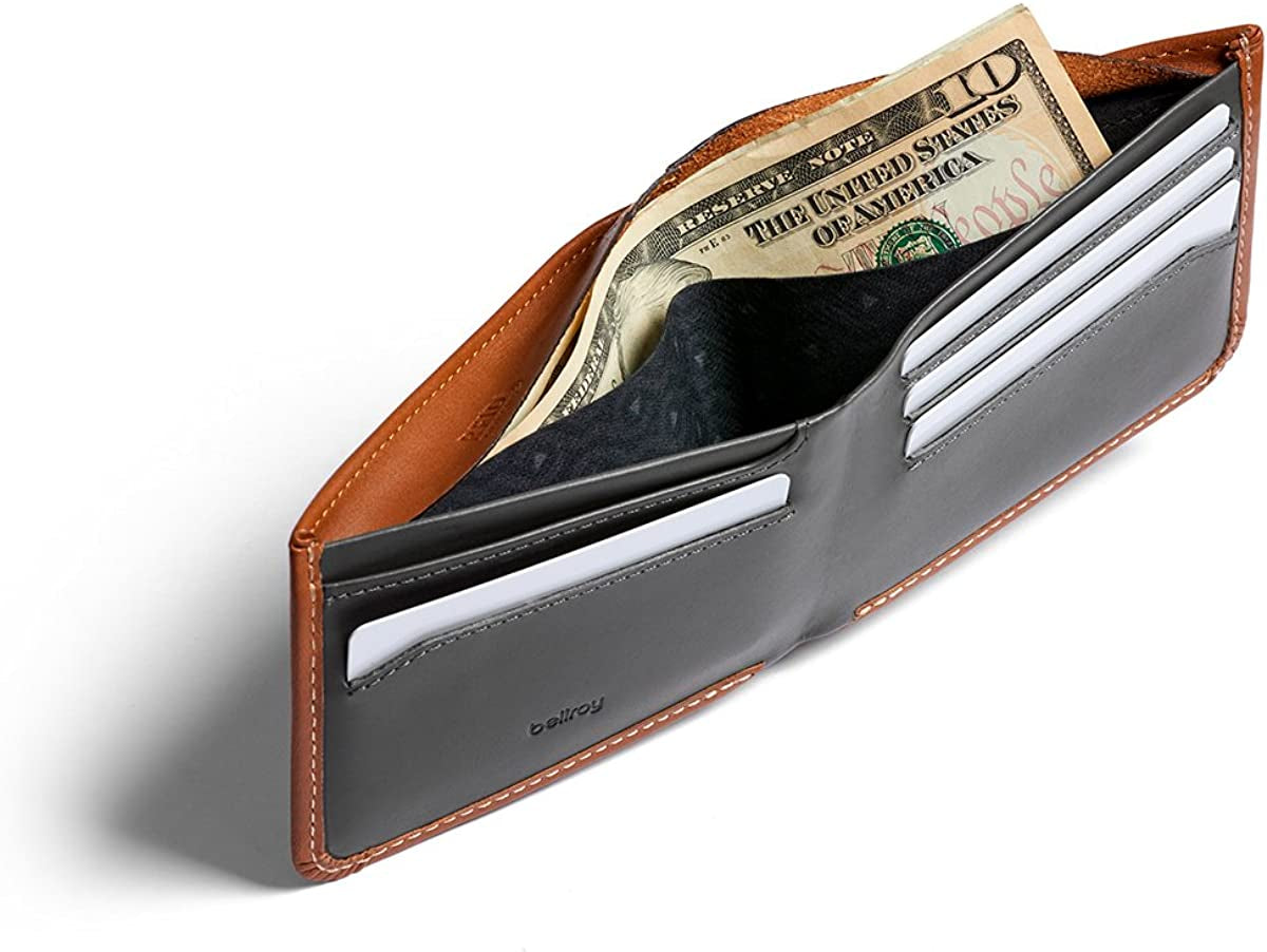 Bellroy Hide & Seek Wallet (Slim Leather Bifold Design, RFID Protected, Holds 5-12 Cards, Coin Pouch, Flat Note Section, Hidden Pocket)  Bellroy   