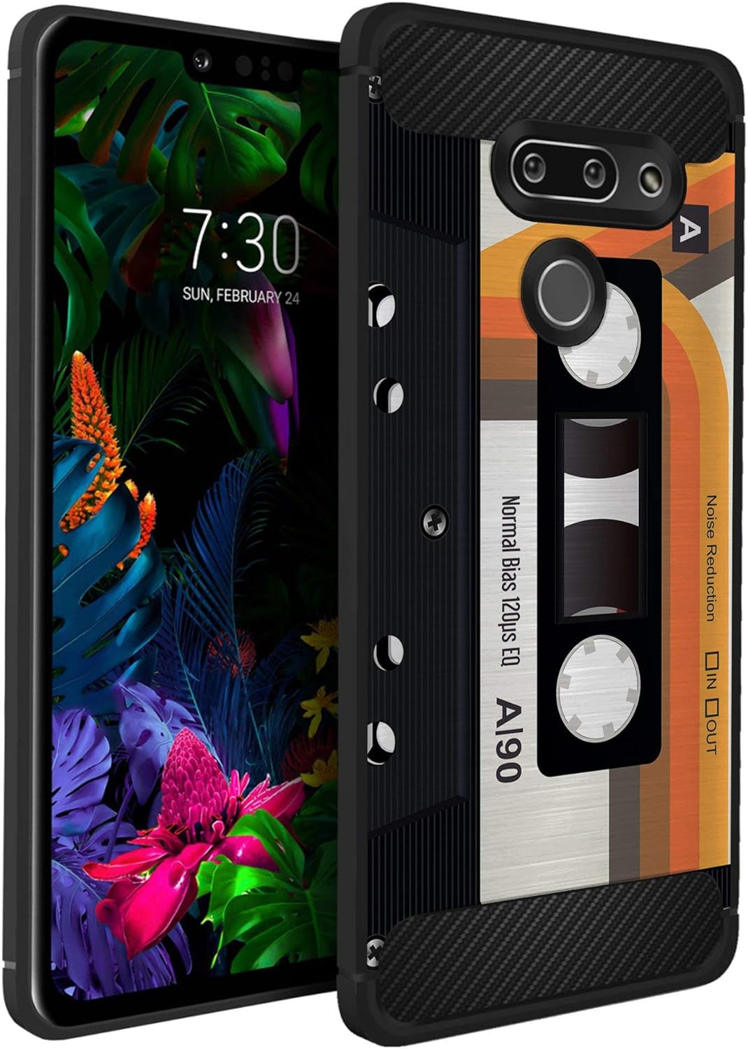 Casesondeck Case Compatible with [LG G8 Thinq/Lg G8] Pictorial Patterned TPU Design Case Flexible Slim and Elegant (Astronaut)  CasesonDeck Retro Cassette  