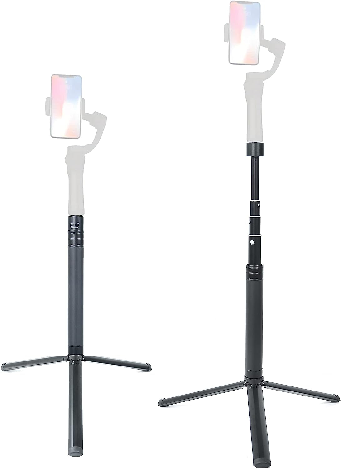 Fotoleey Tripod and Extension Rod for Insta360 One Flow- Aluminum Stand Tripod & Selfie Stick Kit Compatible with Insta360 Flow Gimal, Insta360 X3, X2, One RS  FT   