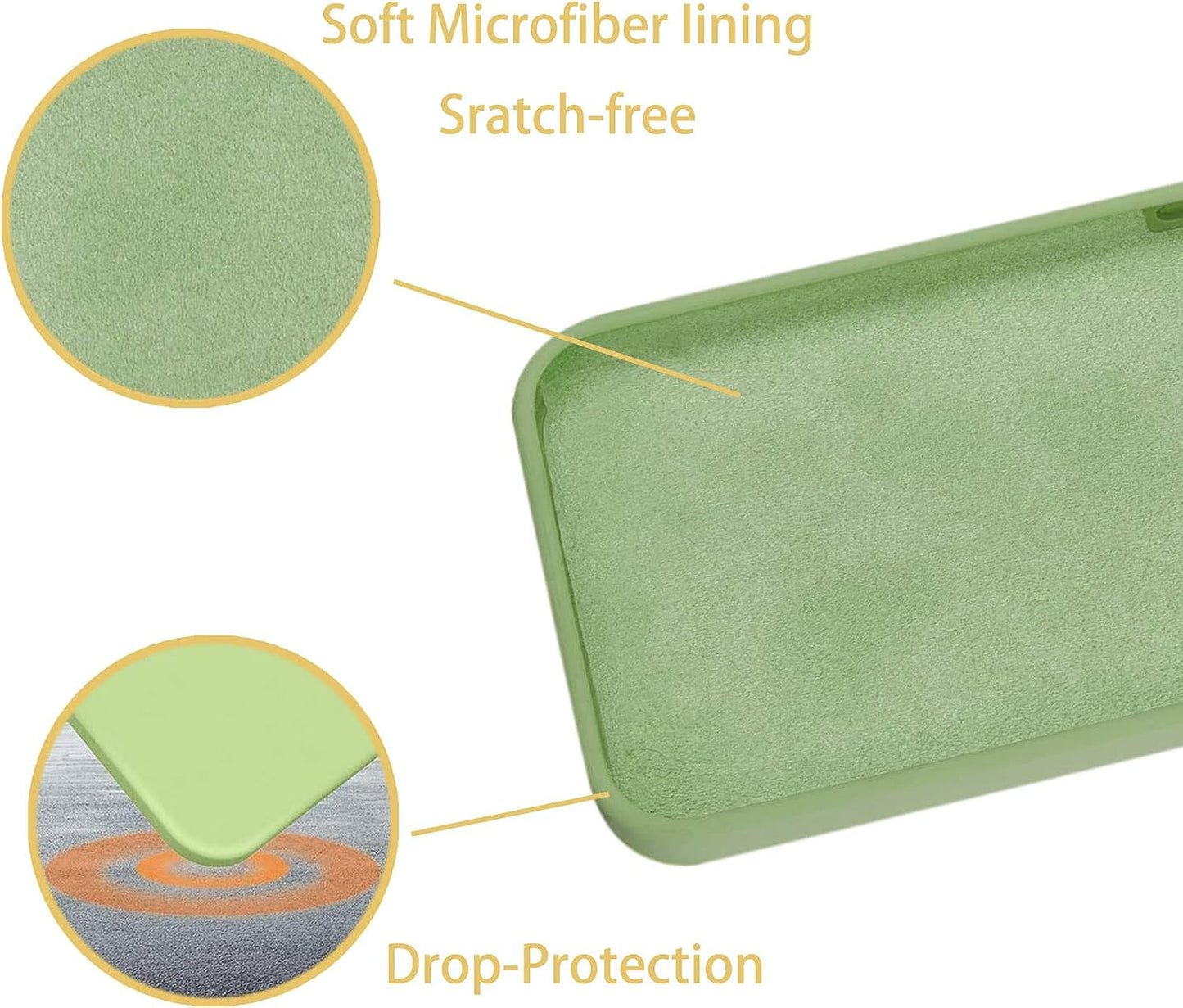 Coqibel Liquid Silicone Case for Xiaomi Mi 10T/ Xiaomi Mi 10T Pro [360° Ring Kickstand and Car Mount Function], Cover with Microfiber Liner Has Slim Full Body Protection – Tea Green  Coqibel   