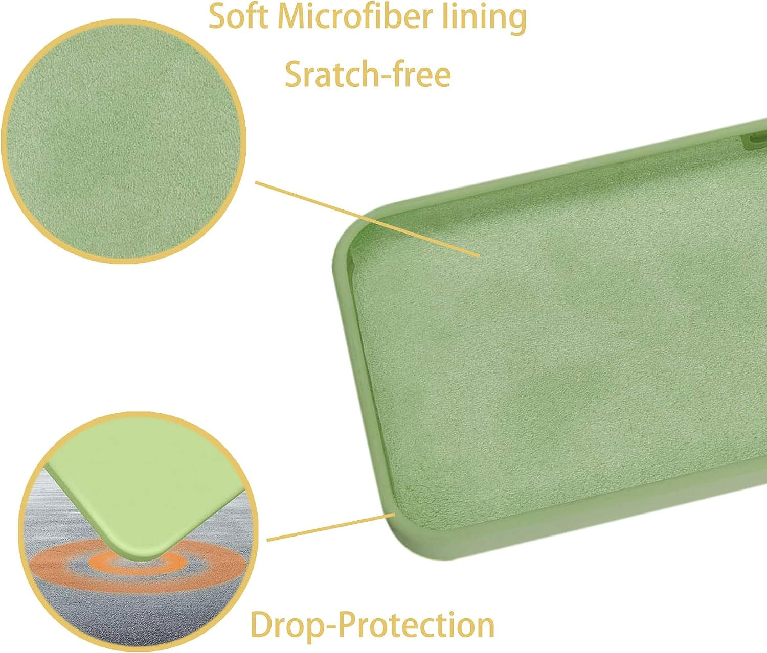 Coqibel Liquid Silicone Case for Xiaomi Mi 10T/ Xiaomi Mi 10T Pro [360° Ring Kickstand and Car Mount Function], Cover with Microfiber Liner Has Slim Full Body Protection – Tea Green  Coqibel   