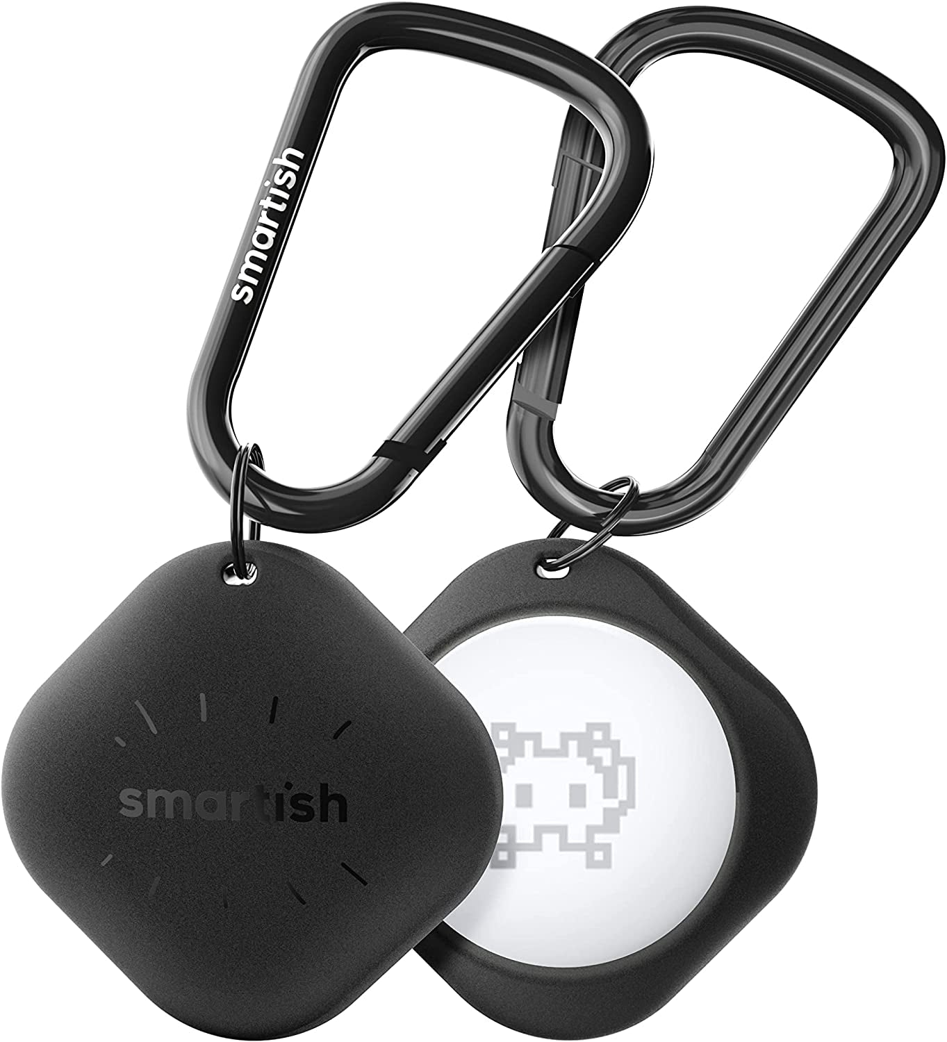 Smartish Airtag Dog Collar Holder - Snitch 2 Pack Apple Air Tag Case for Cat or Dog Collars [.5"-1.5" Collars] - Black  Smartish Keychain  