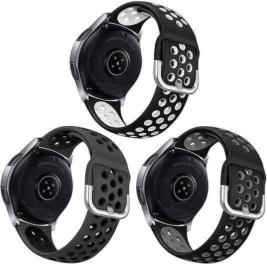 NAHAI 3 Pack Sport Bands Compatible with Samsung Galaxy Watch 46Mm/Gear S3 Frontier for Men Women, 22Mm Watch Band Silicone Quick Release Rubber Replacement Strap for Galaxy Watch 3 LTE (45Mm)  NAHAI   