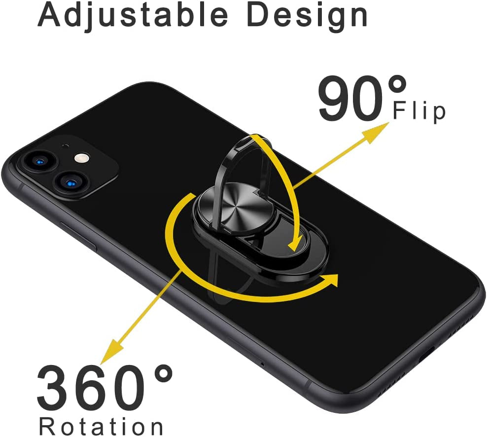 COOLQO Detachable Phone Ring Holder Stand for Wireless Charging and Magnetic Car Mount, 360 Degree Rotation Cell Phone Finger Grip Kickstand, Light Metal, Compatible with Iphone Samsung Smartphones  COOLQO   