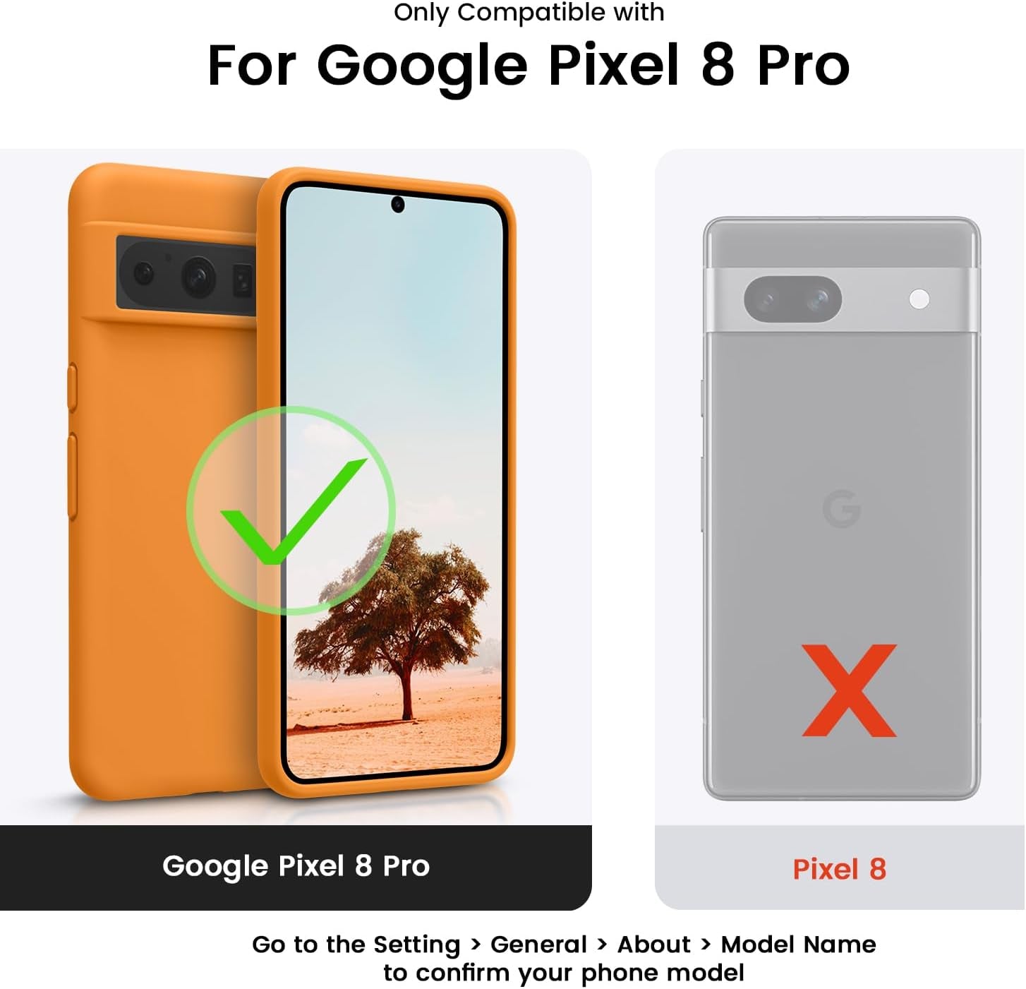 OTOFLY Designed for Pixel 8 Pro Case, Silicone Shockproof Slim Thin Phone Case for Google Pixel 8 Pro 6.7 Inch (Apricot)  OTOFLY Direct   