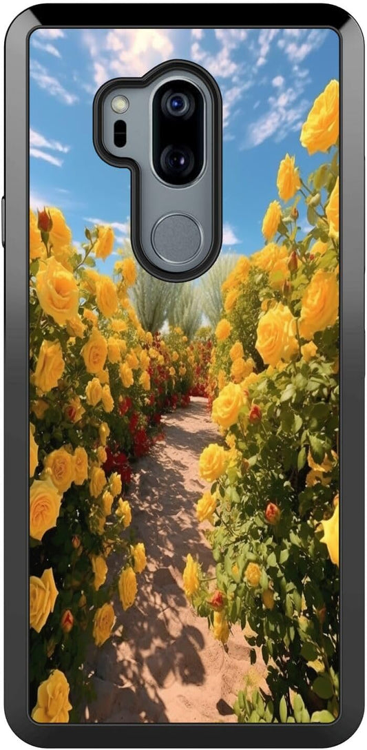 KOLHUBI Cellphone Case for LG G7 Thinq Rose Designer Art212 TPU Material Safe and Waterproof Wireless Charging for LG G7 Thinq  LIQIANGGG   