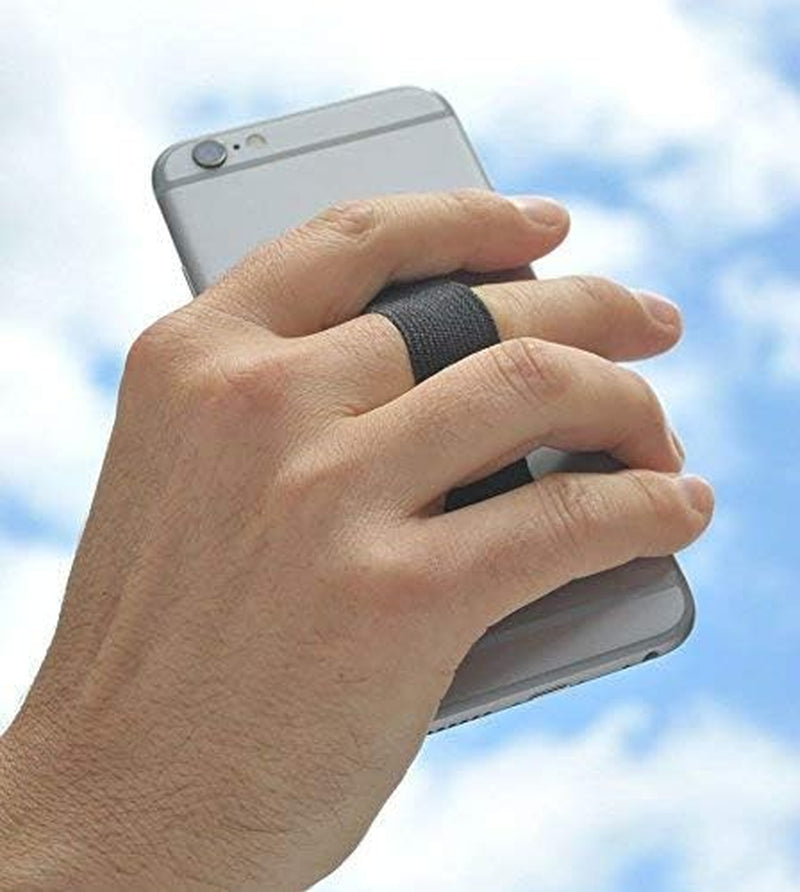 Cheap Sunday Cellphone Strap Holder for Back of Phone - Ultra Slim Universal Loopy Phone Grip Finger Strap Holder with Adhesive to Stick on (Black 2 Packs)  Cheap Sunday   
