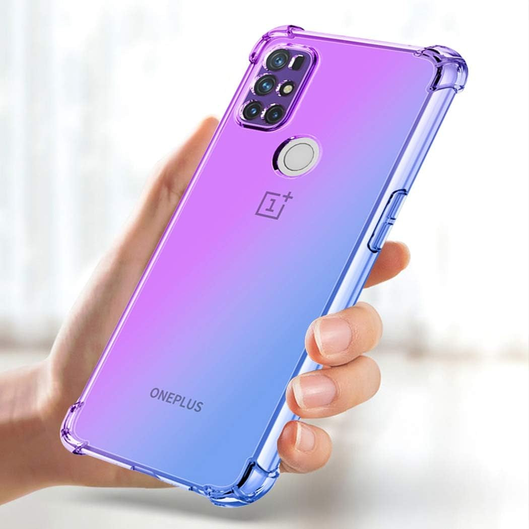 Gufuwo Case for Oneplus Nord N100 [Not Fit for Oneplus Nord N10] Cute Case Girls, Gradient Slim anti Scratch Soft TPU Phone Cover Shockproof Protective Case for Oneplus Nord N100 (Purple/Blue)  Gufuwo   