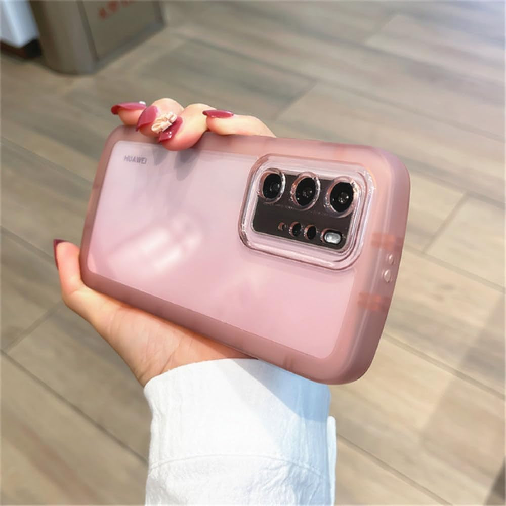 YOGISU Shockproof Clear Phone Case for Huawei P50 P40 Pro Lite P30 Mate 40 30 Nova 9 8 7 Camera Protection Cover,Pink,For Honor 70  YOGISU   