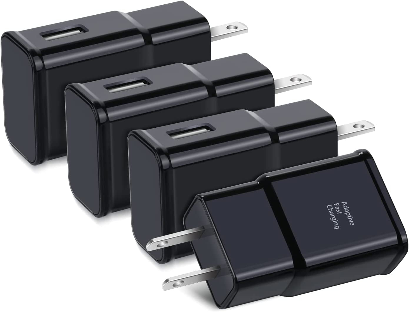 Adaptive Fast Charging USB Wall Charger, Qihop 4-Pack Fast Charging Block Travel USB Charger Adapter Compatible Samsung Galaxy S21 S20 S10 S9 S8 S7 Edge Plus, Note 8 9 10+, A13 A32 A52 A53 Iphone  Shenzhen Hao Nuo Tian Electronics Co.Ltd   