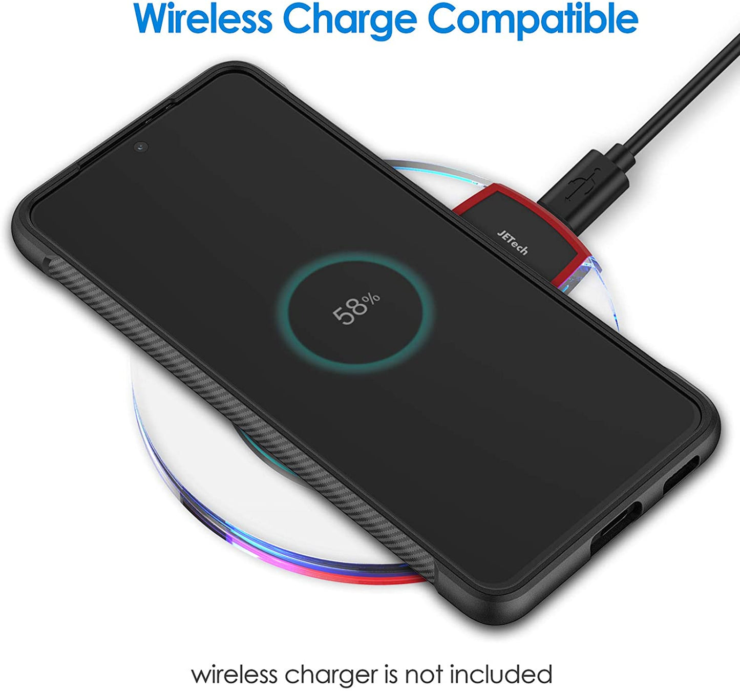 Jetech Slim Fit Case Compatible with Samsung Galaxy S21 5G 6.2-Inch, Thin Phone Cover with Shock-Absorption and Carbon Fiber Design (Black)  JETech   