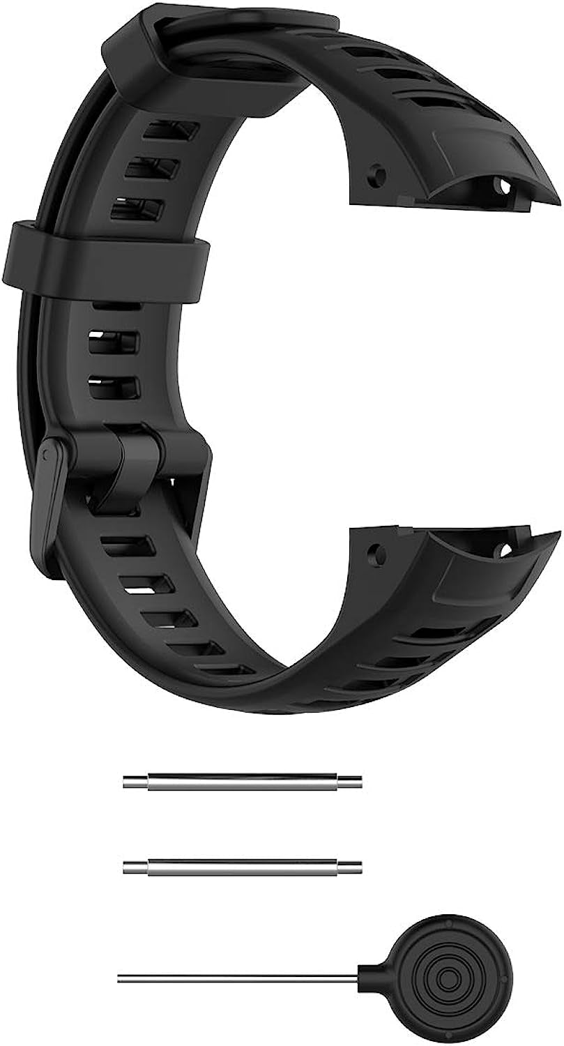 Foundeast Compatible with Garmin Instinct 2/Instinct /Instinct Tactical/Esports/Solar/Tide Bands, Replacement Silicone Water Resistant Fitness Watch Wrist Band Strap for Instinct Smartwatch with Adapter Tools (Black)  FitTurn   